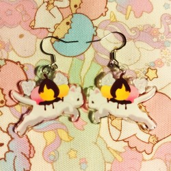 Boucles d'oreilles chat glaçé