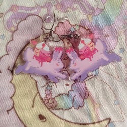 Boucles d'oreilles lapin glaçé