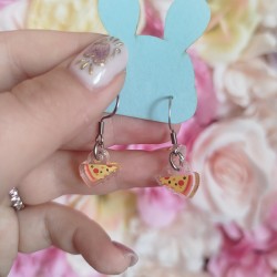 Mini boucles d'oreilles pizza