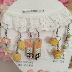 Boucles d'oreilles en fimo