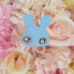 Boucles d'oreille sushi lapin