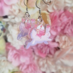 Boucles d'oreilles lapin glaçé
