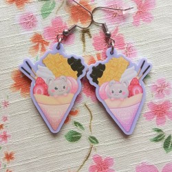 Boucles d'oreilles crêpes