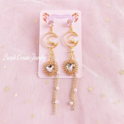 Boucles d'oreilles lune